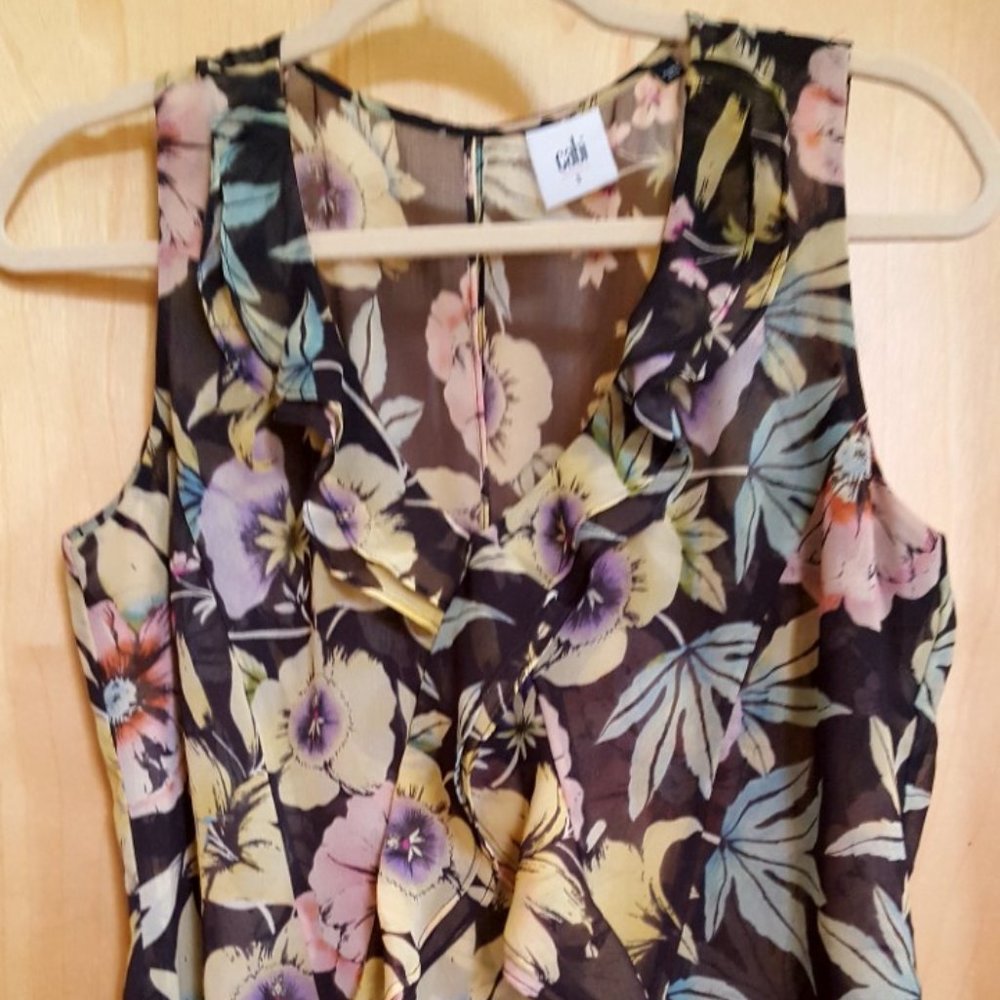 Cabi Sleeveless Blouse - Multi Color - Small